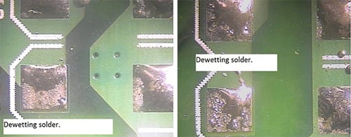 PCB Solder Testing and Dewetting PCB Solder Testing and Dewetting