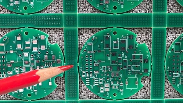 Example of PCBs with Small Router Channel