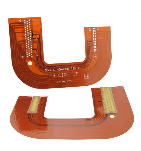 Flex Circuit with Connector Area Support Stiffeners