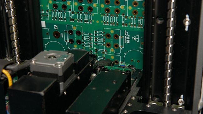 Flying Probe Electrically Testing a Circuit Board