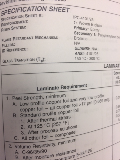 Example of IPC 4101 Slash Sheet