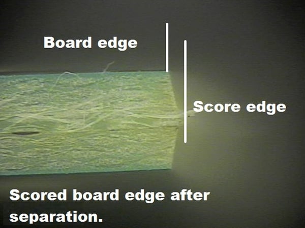 PCB Scored Board Edge After Separation