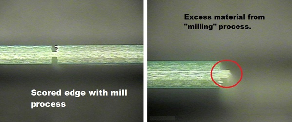 PCB Scored Edge with Milling Process