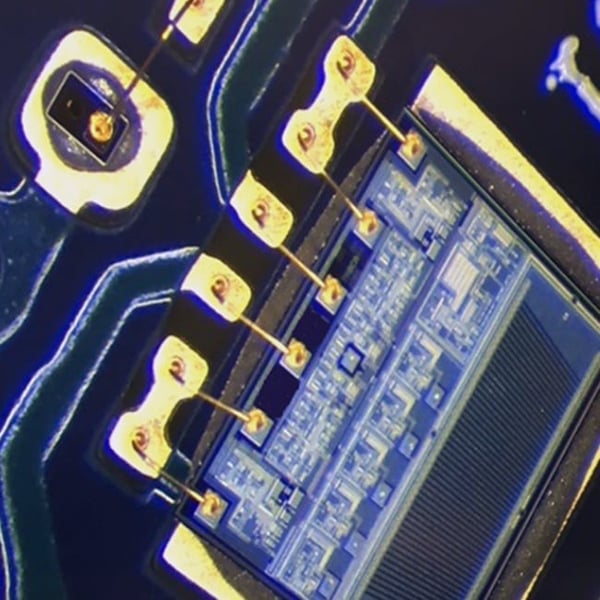 Magnification of PCB Showing Black Pad