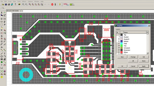 PCB viewed in native cad program