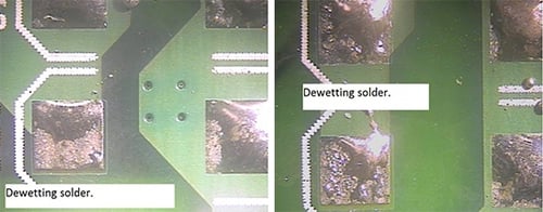 PCB Solder Testing and Dewetting