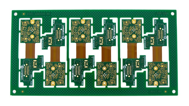 Rigid-flex circuit board designed without stiffeners