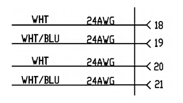 Wiring Diagram of Twisted Paired Cable