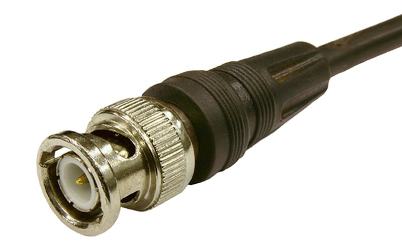 BNC connector with a custom overmolded strain relief
