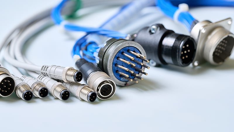 Example of common cable assemblies used in military and aerospace applications