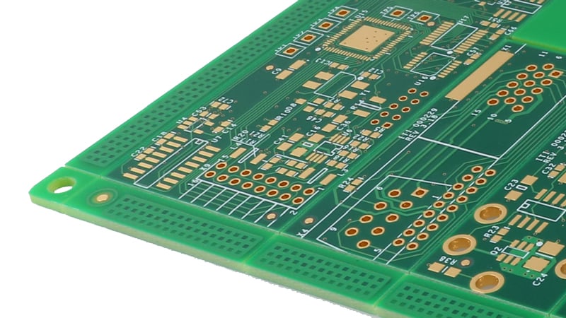 Printed circuit board manufactured with FR4 laminate material