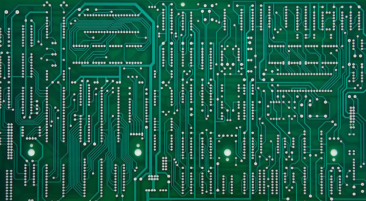 Example of how PCB circuitry has changed considerably over the years.