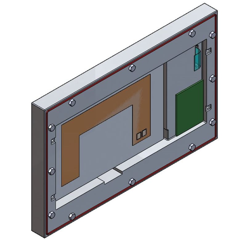 Proof of display concept with cable assemblies omitted.