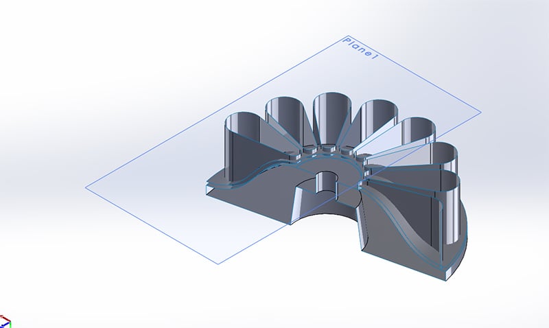 Domed faces then offset using the offset surface feature