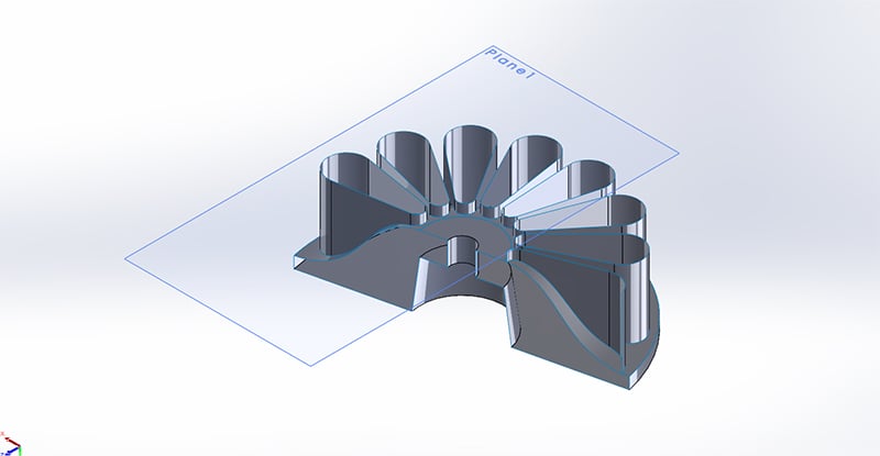 Dmed solid part is converted into surface