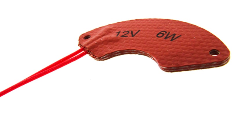 Example of a silicone rubber flex heater