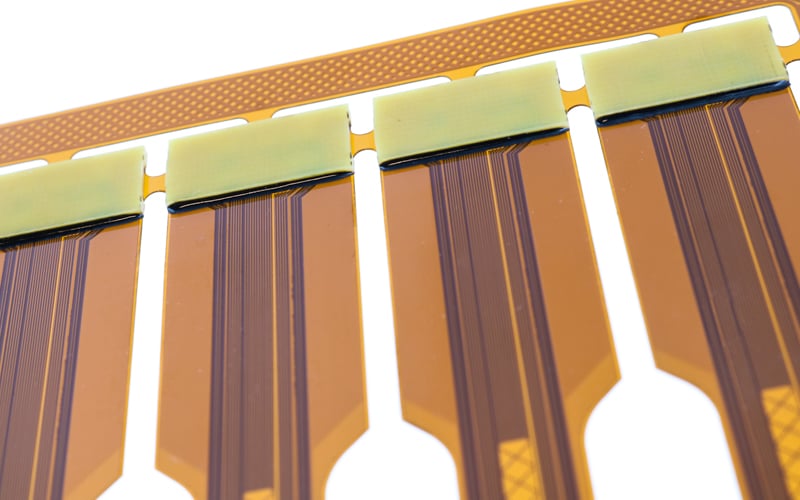 Flex circuit board with stiffeners