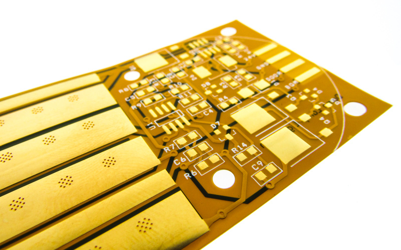 Flexible circuit board manufactured with copper shields