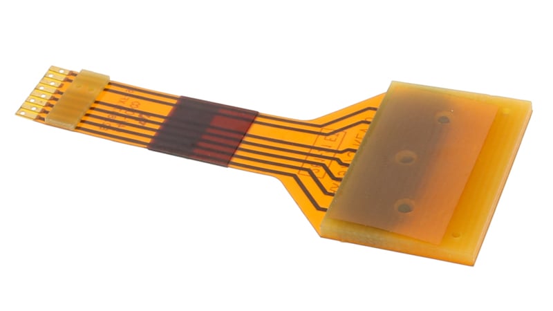 Flexible circuit board with FR4 stiffeners