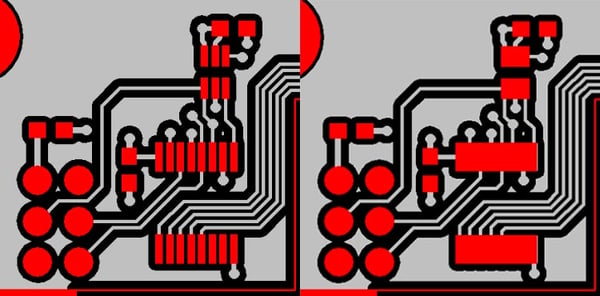 Example of flexible pcb soldermask and coverlay