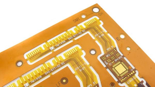 Flexible circuit board example with coverlay only.