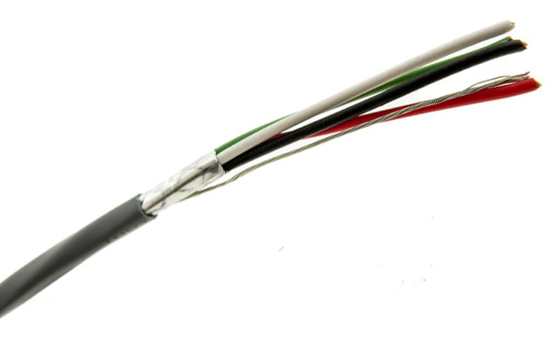 Foil shield with drain wire