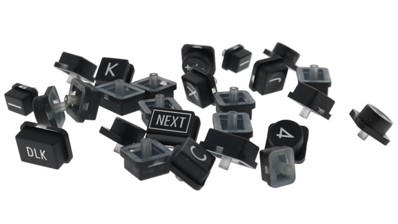 Hard keys are made from rigid plastics