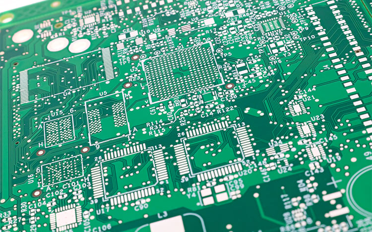 Example of a printed circuit board manufactured with high-speed PCB materials
