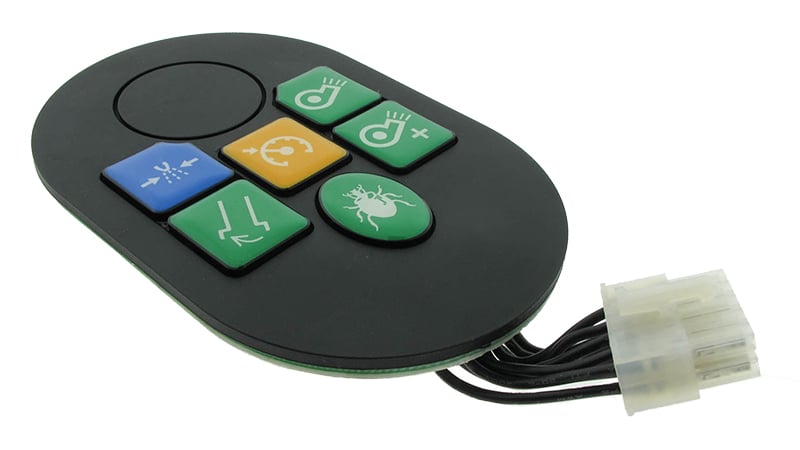 HMI with painted hard keypads that will be backlit