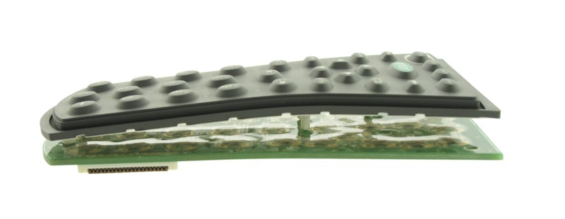 Layers of a rubber keypad membrane switch