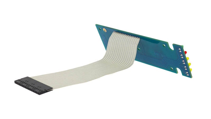 Membrane switch with wire soldered directly to PCB