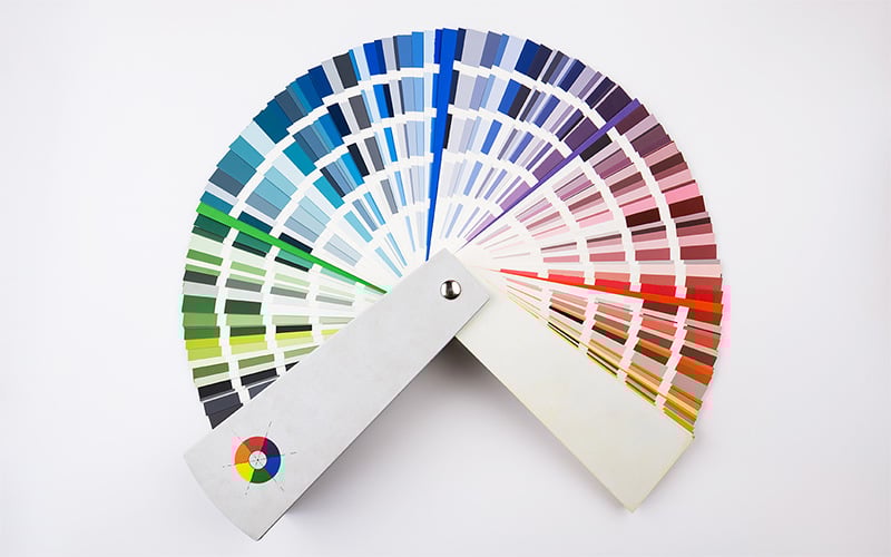 Example of a Pantone color chart booklet