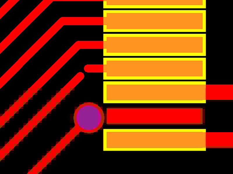 PCB DFM missing mask space and broken trace