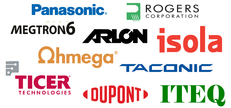 Various printed circuit board material manufacturers.