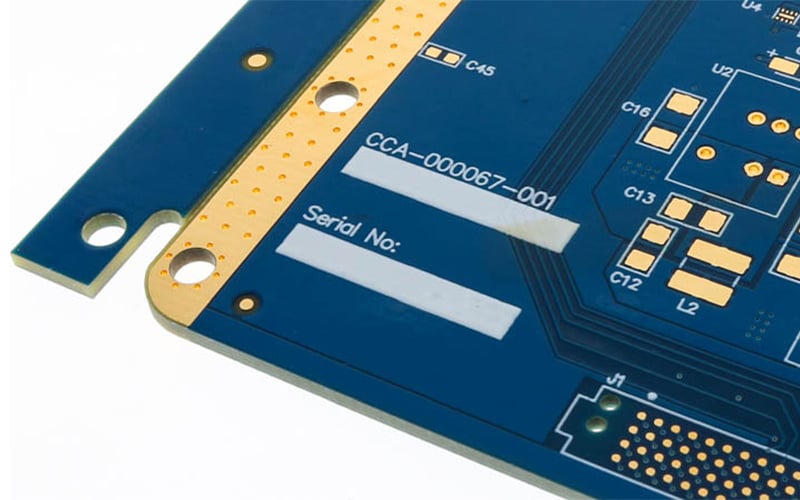 PCB with serial number markings