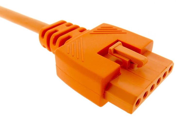 Specialty color overmolded cable connector