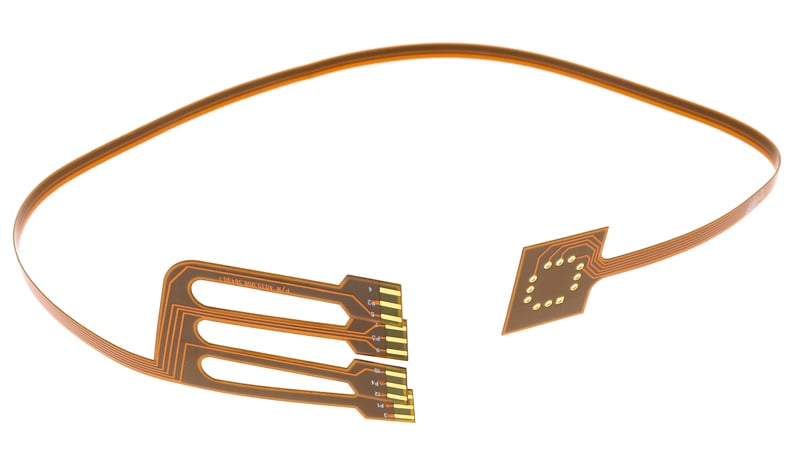 Thin unusual shaped flexible circuit board