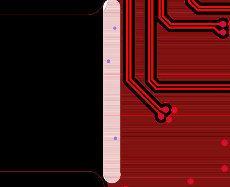 Example of transition zone from the rigid to flex areas