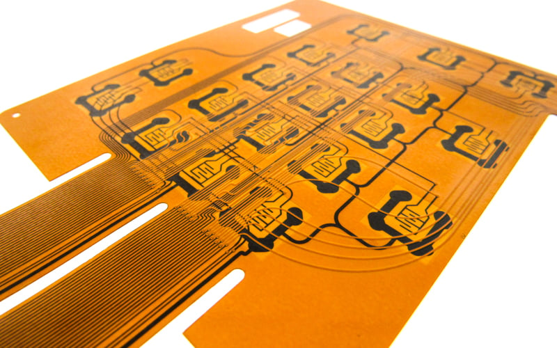 Flexible PCB designed for a user interface using domed switches