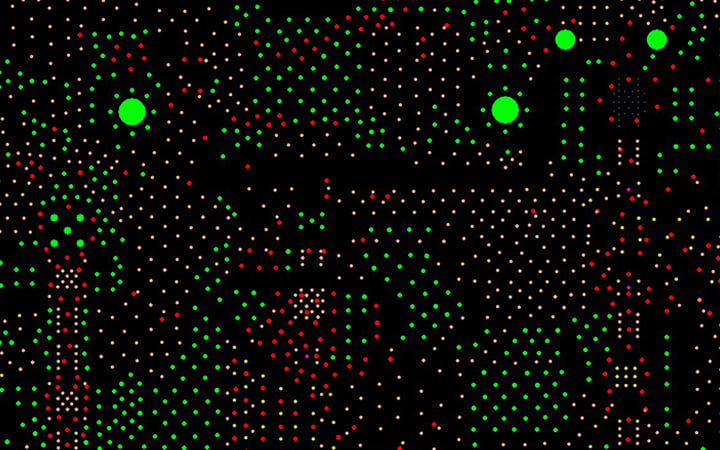 A zoomed-in partial of a drill program in Gerber format