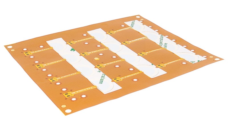 Example of a flex circuit with pressure sensitive adhesive