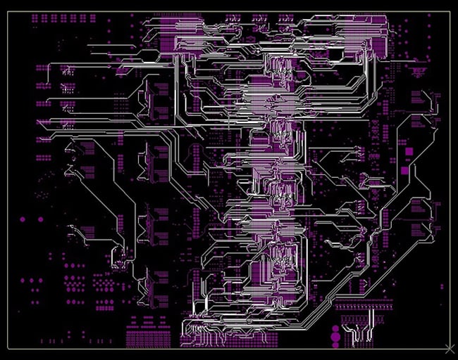 Example of PCB layer with an unspecified quantity of differential pairs