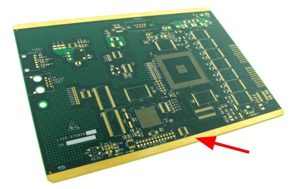 Printed circuit board with wraparound edge plating
