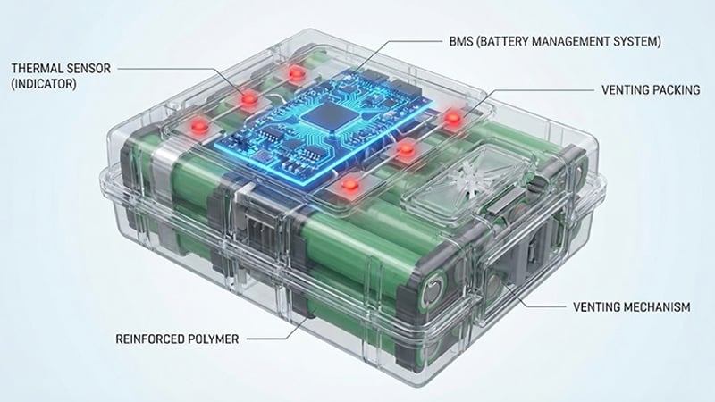 Advanced medical battery pack design featuring integrated BMS