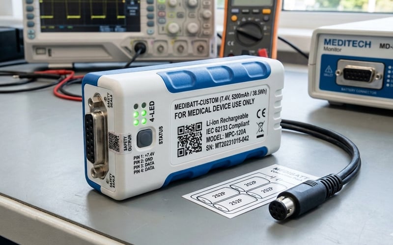 Battery pack used in medical room setting
