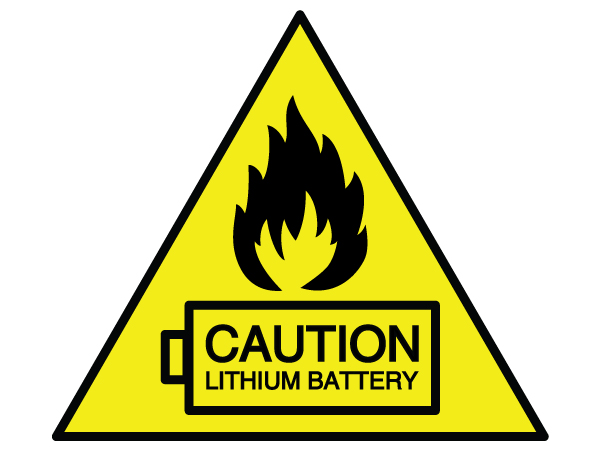 caution lithium battery