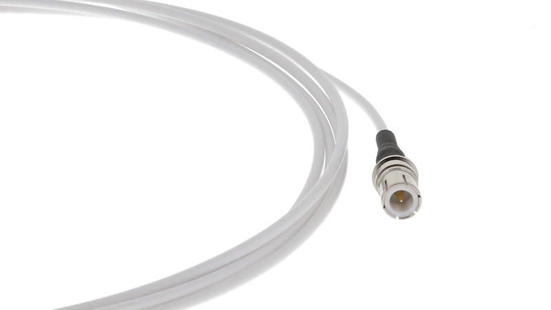 Coaxial cable with push-on connector