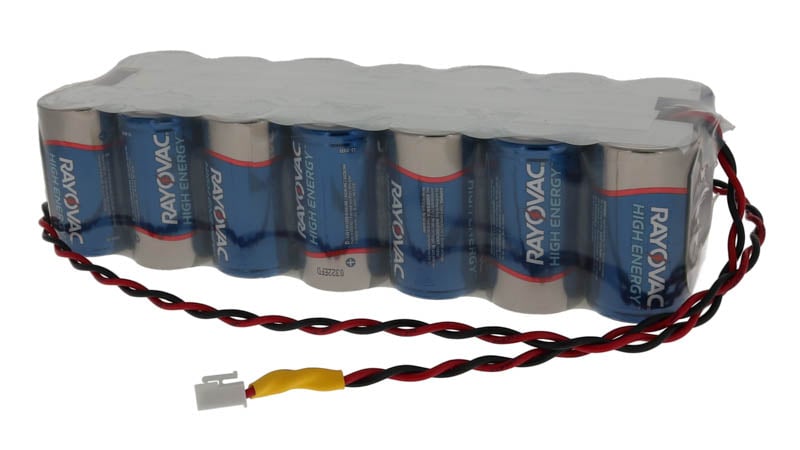 Disposable battery pack without internal electronics