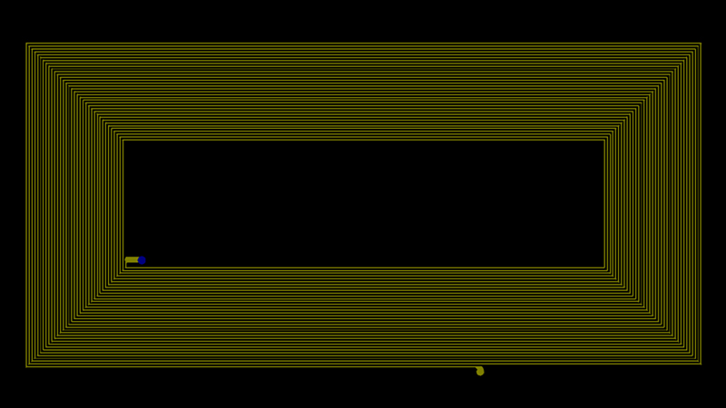 Flexible circuit board designed to be a coil and lay flat