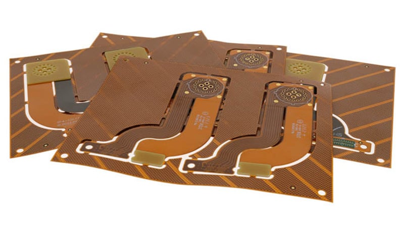 Example of flexible PCBs with properly applied stiffeners